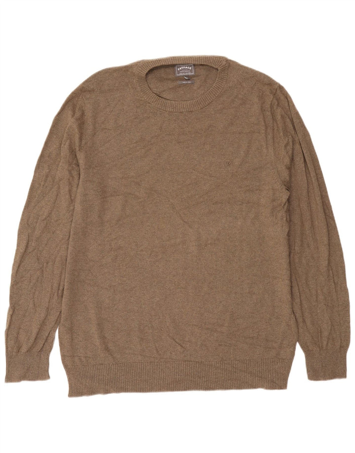 Maglione maglione girocollo da uomo Fat Face XL in cotone beige