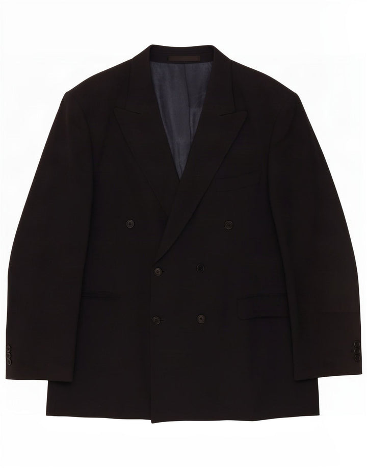 Giacca blazer doppiopetto da uomo Marks & Spencer UK 46 XL Blu navy