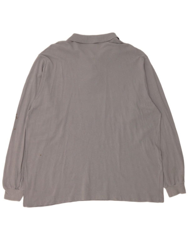 Polo da uomo a maniche lunghe Lacoste taglia 8 3XL cotone grigio