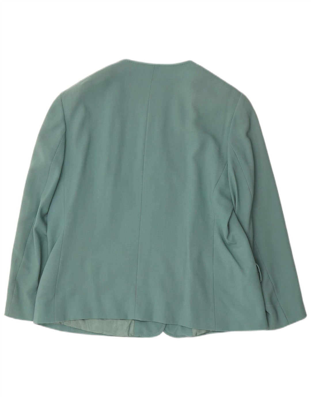 ELENA MIRO Giacca blazer a 4 bottoni da donna UK 20 2XL Lana vergine verde