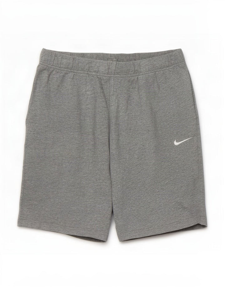 Pantaloncini sportivi Nike da uomo in cotone screziato grigio medio