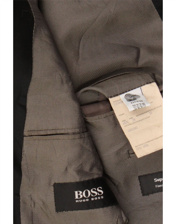 Giacca blazer da uomo a 1 bottone Hugo Boss IT 52 XL lana nera