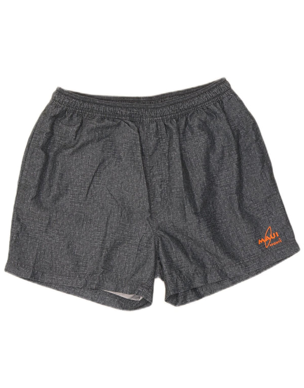 Vintage Mens Sport Shorts Large Grey Polyester