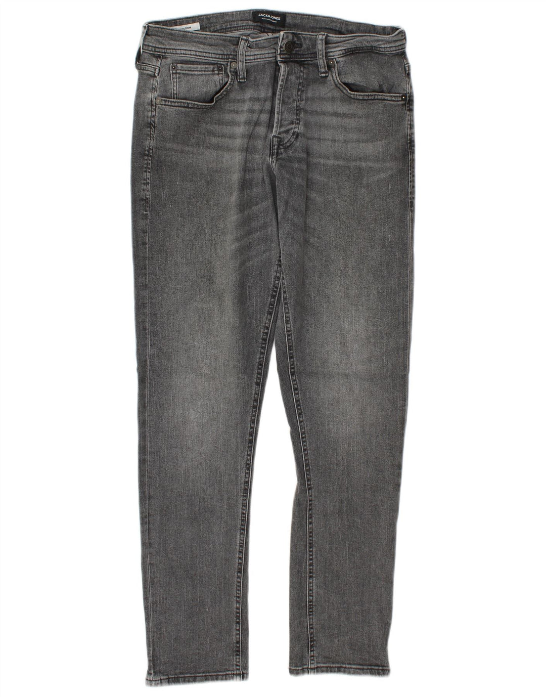 Jack & Jones Uomo GLENN Slim Jeans W32 L32 Cotone Grigio
