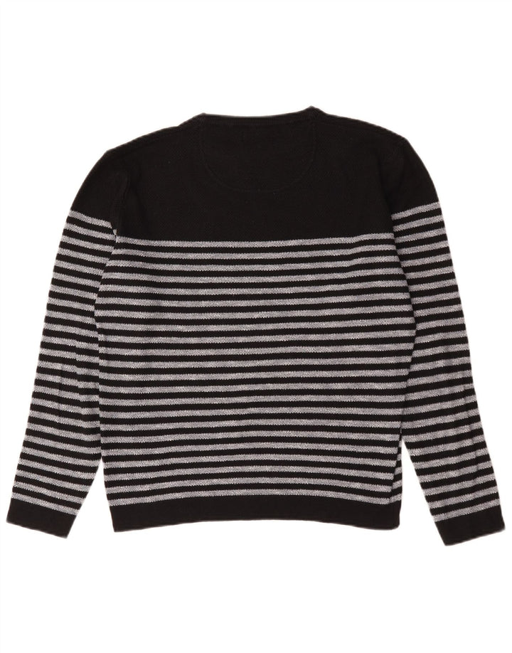 Maglione maglione girocollo da uomo Zara a righe nere medie