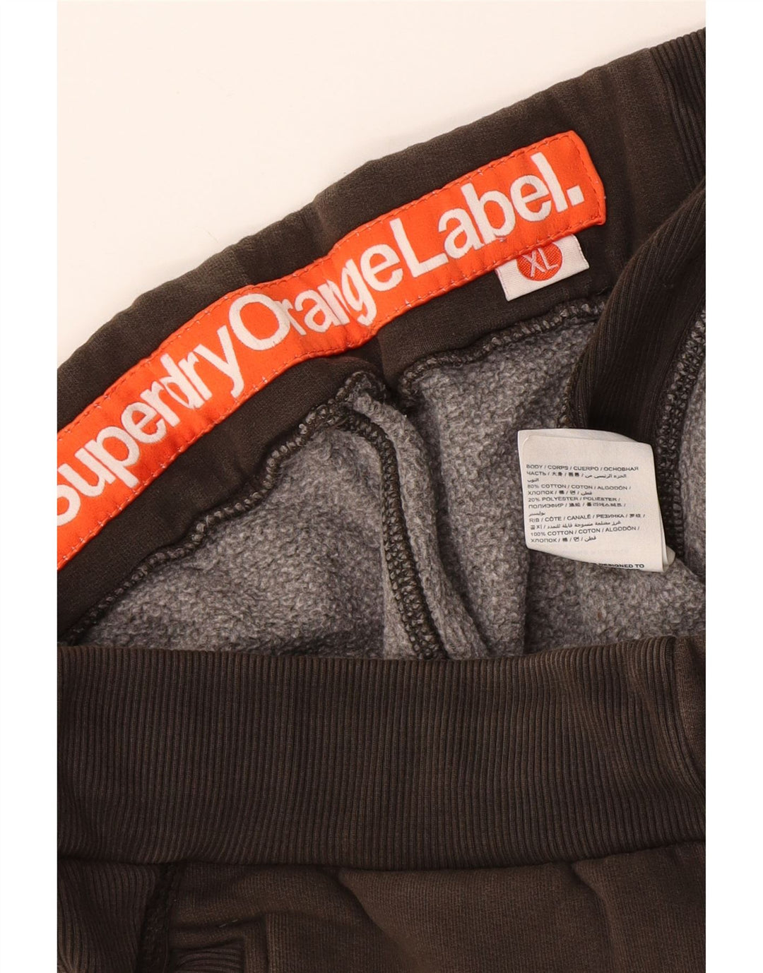 Pantaloncini sportivi da uomo Superdry XL in cotone marrone