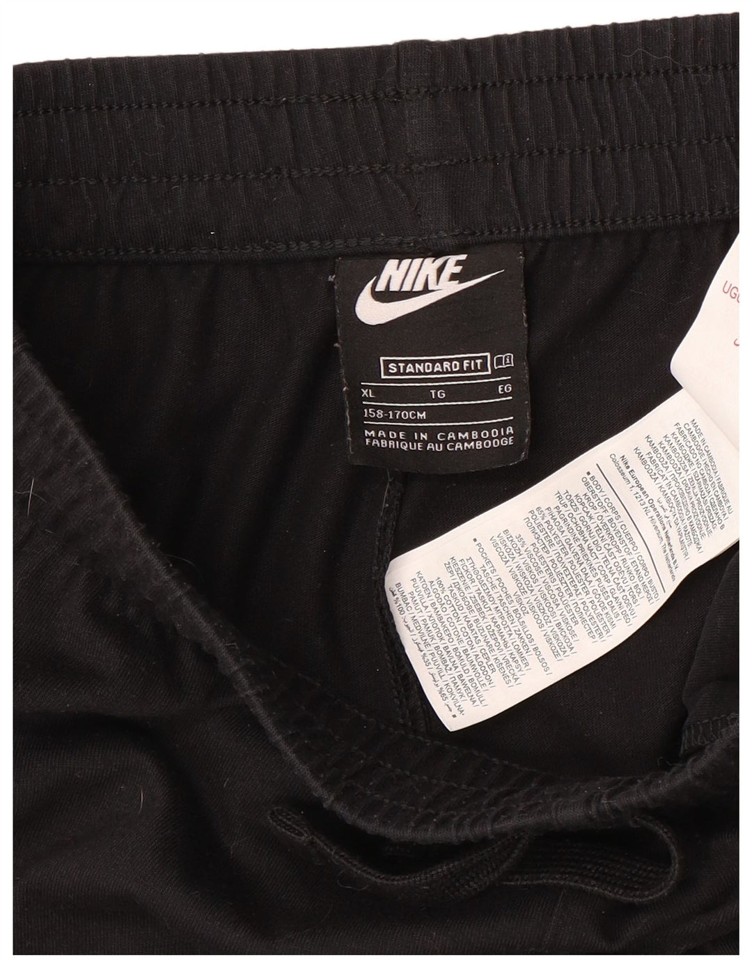 Pantaloncini sportivi NIKE da ragazzo vestibilità standard 13-14 anni XL poliestere nero