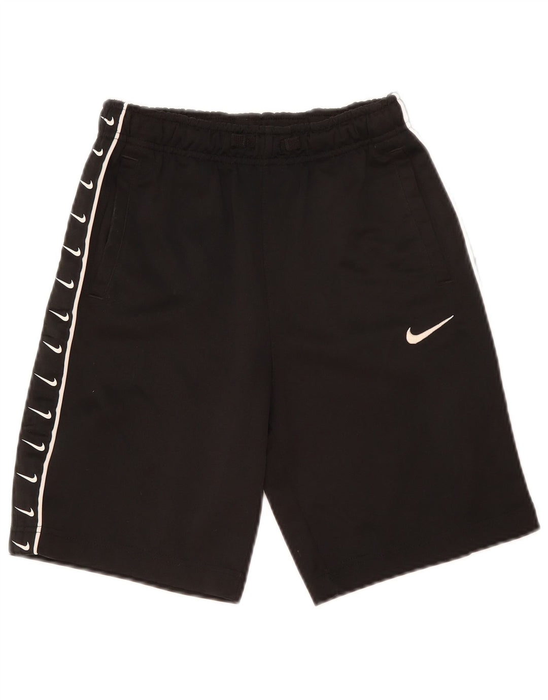 Pantaloncini sportivi Nike da ragazzo con grafica 12-13 anni, grandi, in poliestere nero