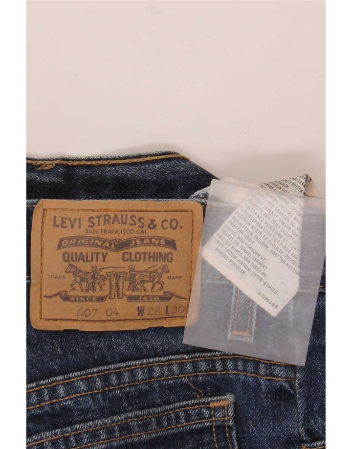 Levi's Uomo 607 Jeans dritti W28 L30 Cotone Blu