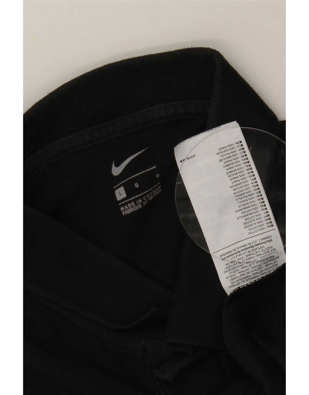 Polo Nike da uomo grande in cotone nero