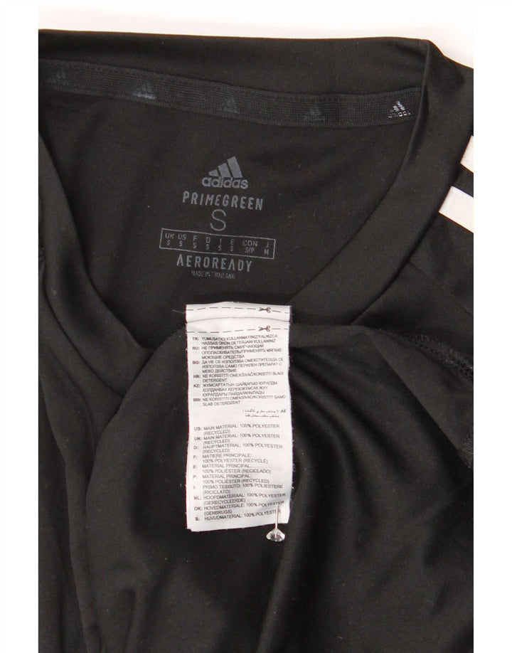T-shirt Adidas Aeroready da uomo piccola piccola in poliestere nero