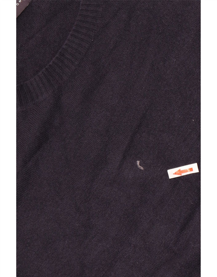 Maglione maglione con scollo a barca da donna Marks & Spencer UK 12 medio blu navy