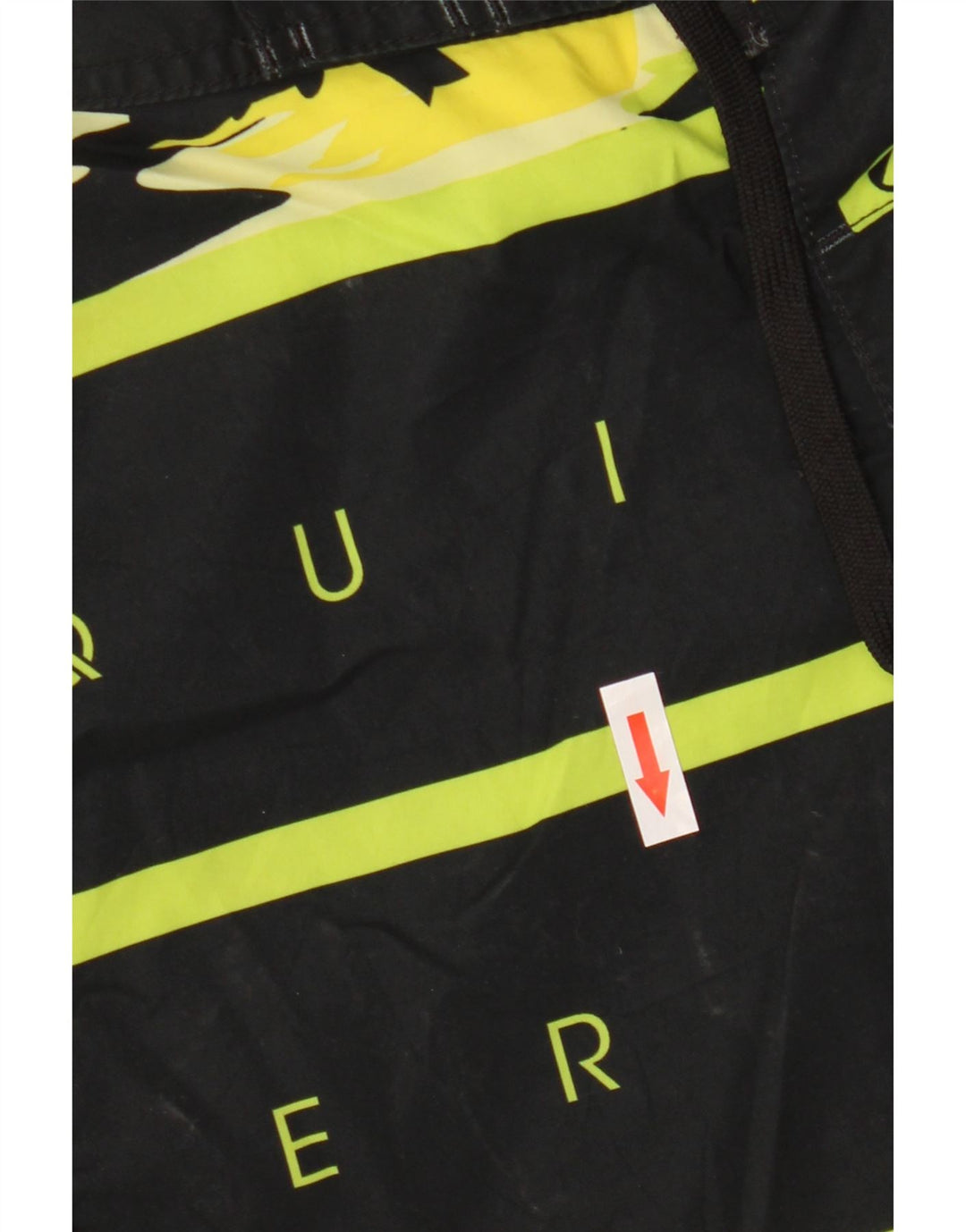 Pantaloncini da bagno grafici da uomo Quiksilver grandi in poliestere a righe nere