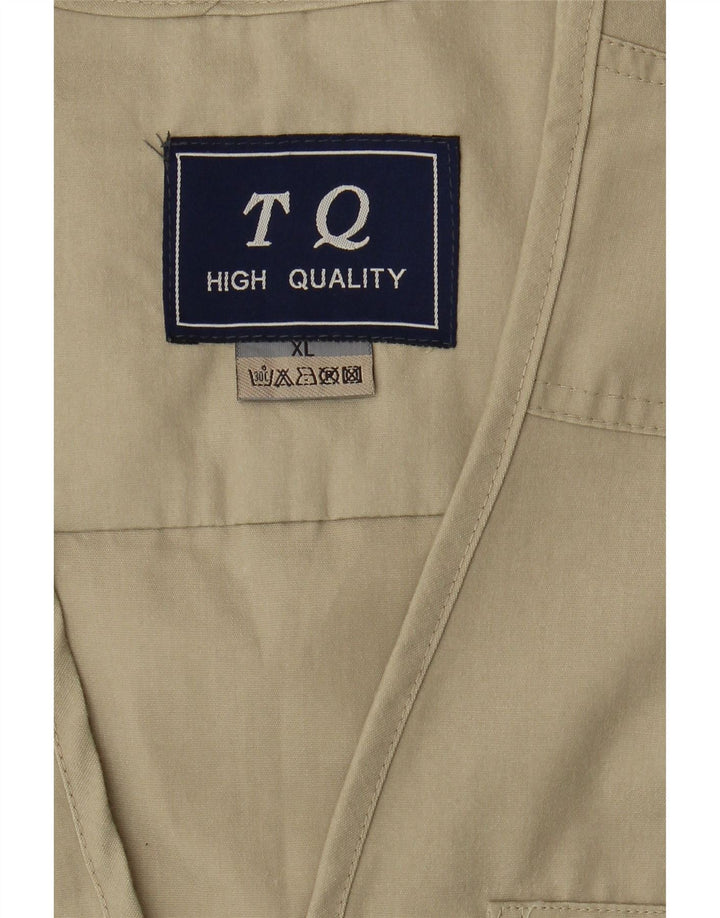 Gilet pratico da uomo vintage UK 42 XL Poliestere beige