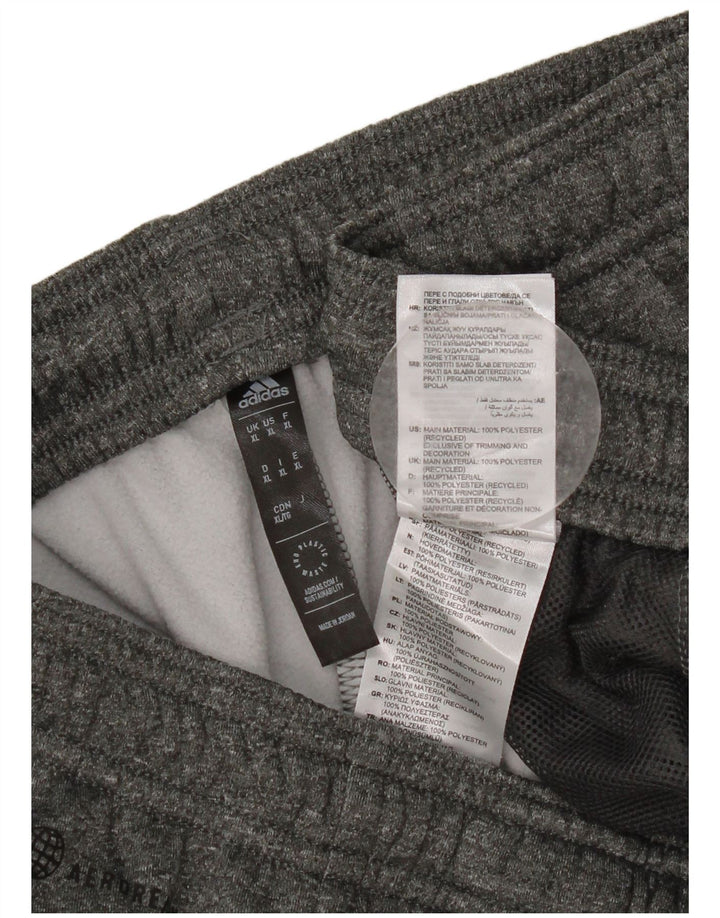 Pantaloni da tuta Adidas da uomo XL in poliestere chiazzato grigio