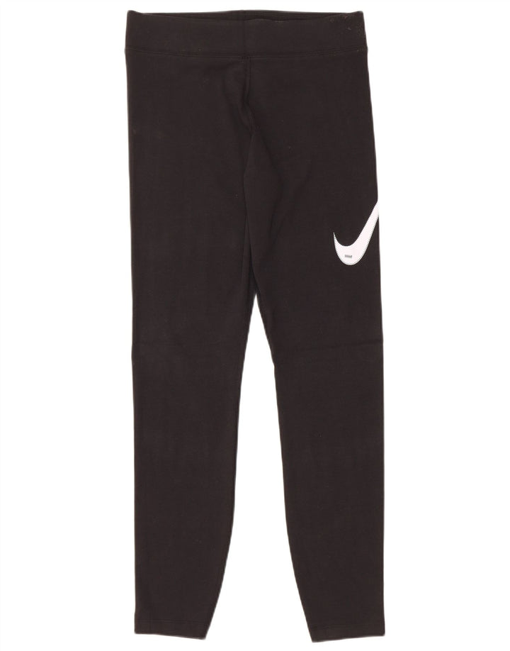 Leggings grafici da donna NIKE UK 12 cotone nero medio
