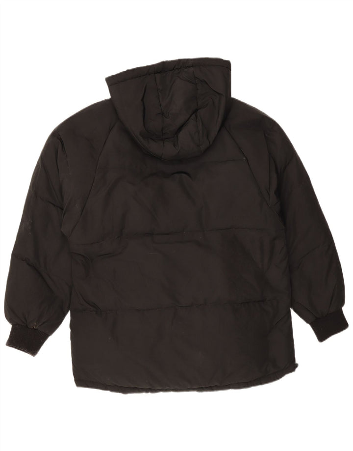 Giacca imbottita oversize con cappuccio da donna Topshop UK 8 piccola poliestere nero