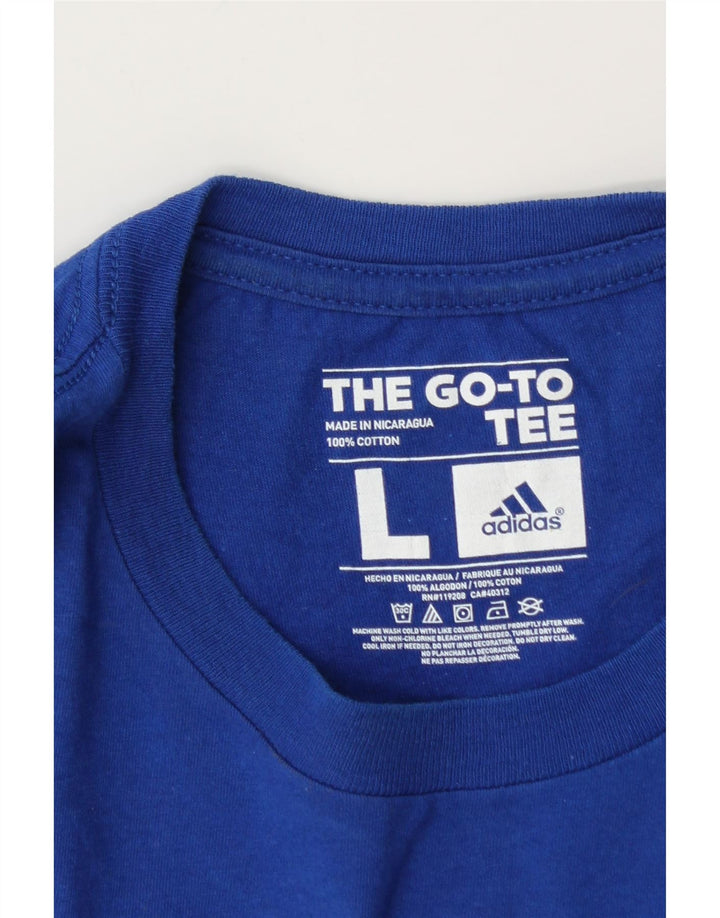 T-shirt grafica ADIDAS da uomo Golden State Warriors, grande, in cotone blu