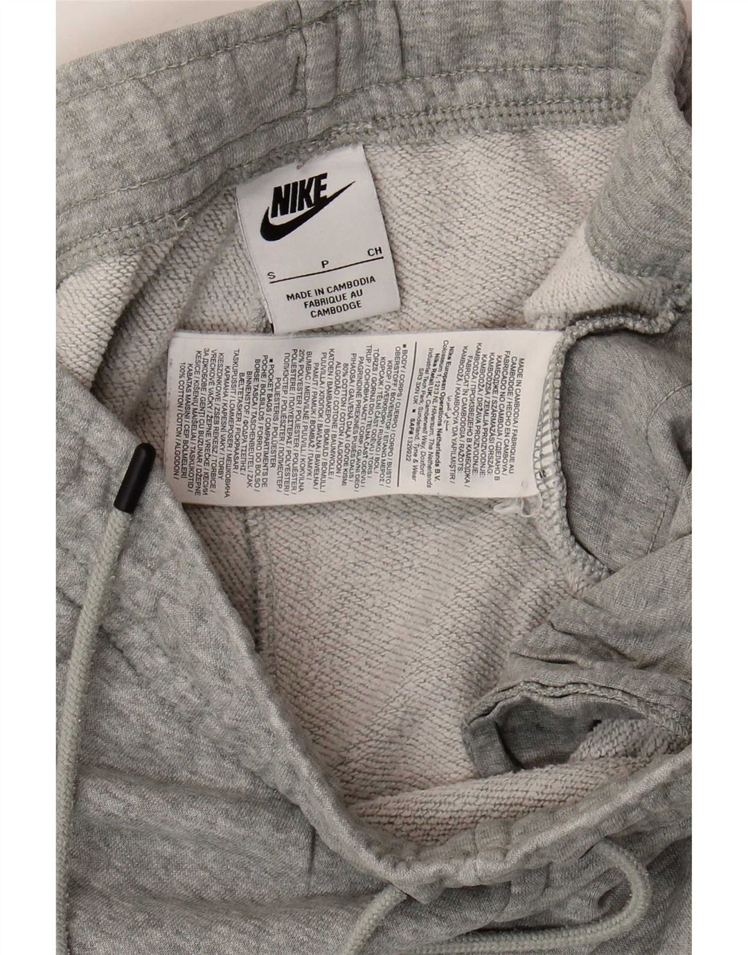 Pantaloni da tuta da uomo Nike Joggers piccoli in cotone grigio