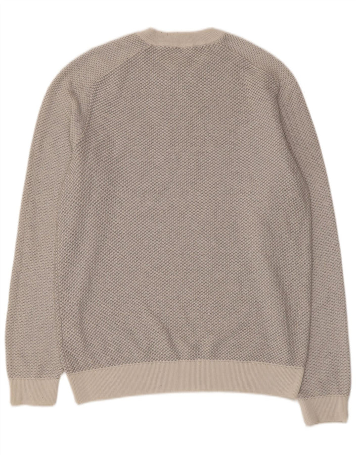 Maglione maglione girocollo da uomo Hugo Boss poliestere grigio medio