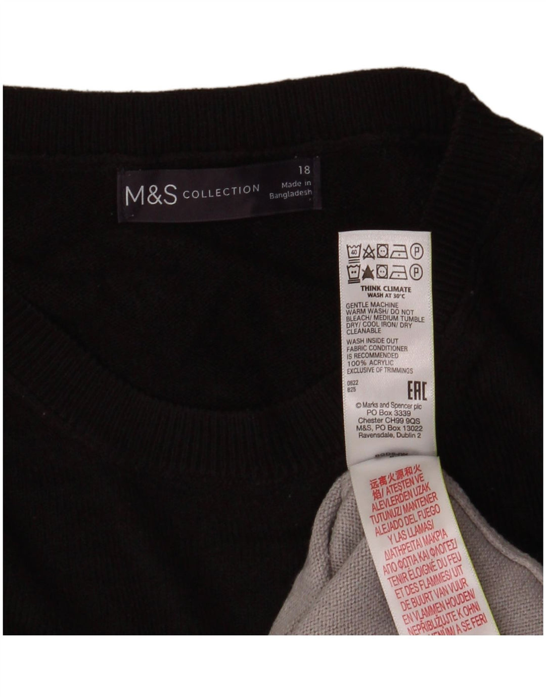 Maglione maglione girocollo da donna Marks & Spencer UK 18 XL multicolore