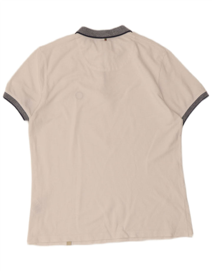 Polo da rugby da uomo Pretty Green in cotone bianco medio