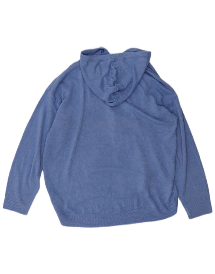 Maglione cardigan con cappuccio da uomo Marks & Spencer grande acrilico blu
