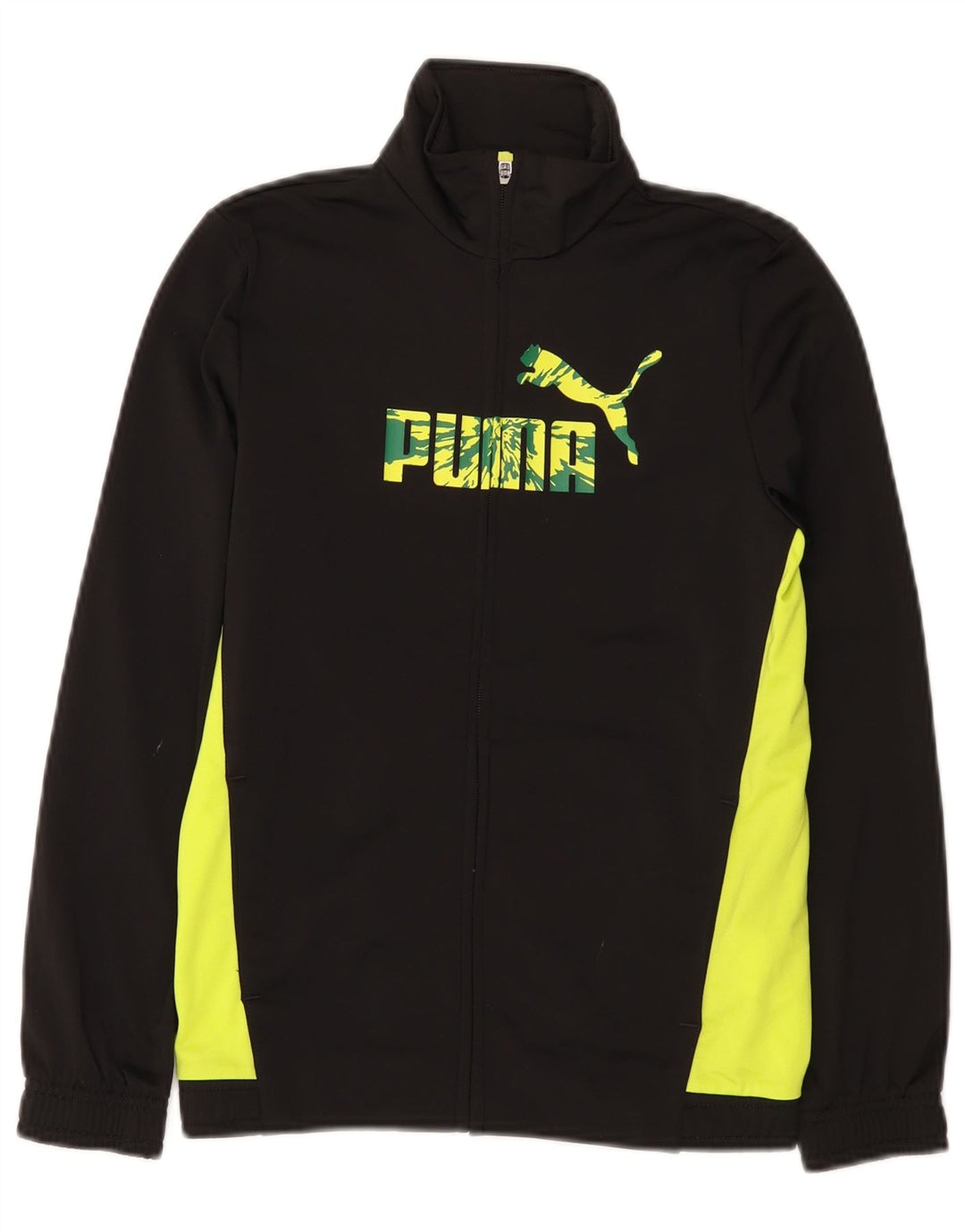 Giacca da tuta grafica da ragazzo Puma 11-12 anni Colorblock nero