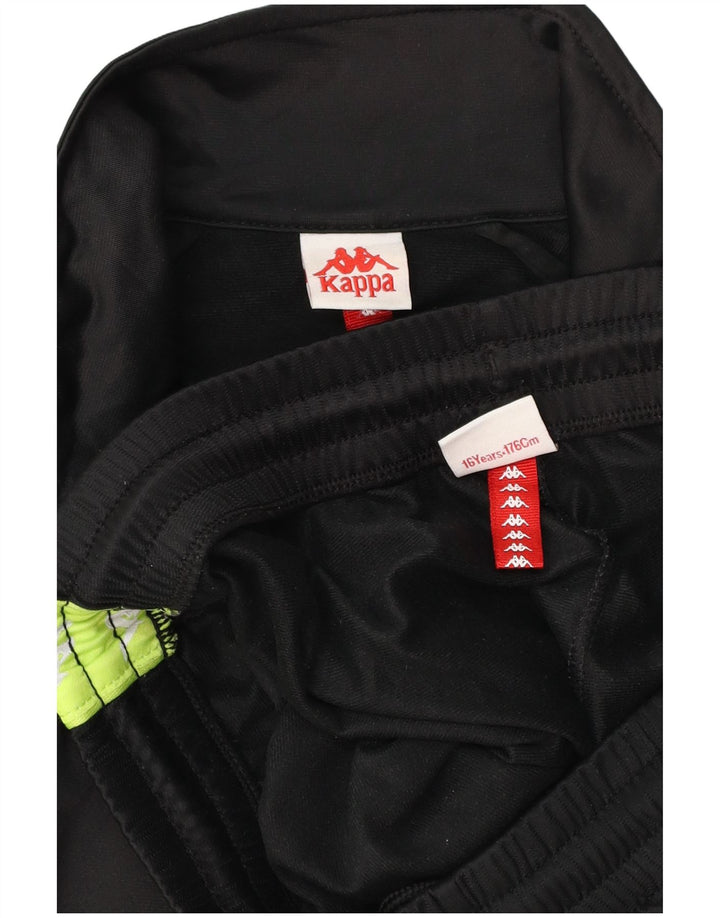Tuta intera KAPPA da ragazzo con grafica 15-16 anni in poliestere color block nero