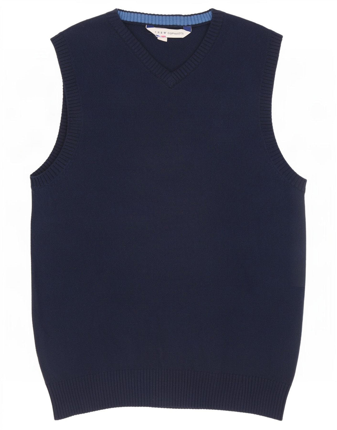 Crew Clothing Canottiera da uomo Canotta piccola in cotone blu navy