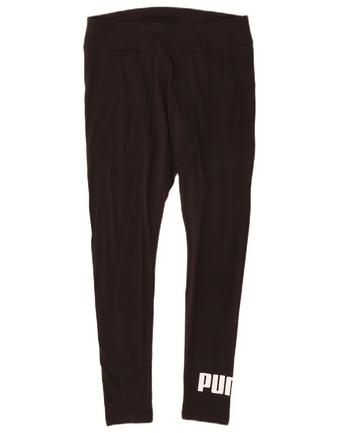 PUMA Womens Graphic Leggings UK 12 Medium  Black Cotton