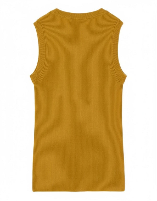 Canotta da donna Marks & Spencer UK 12 viscosa gialla media