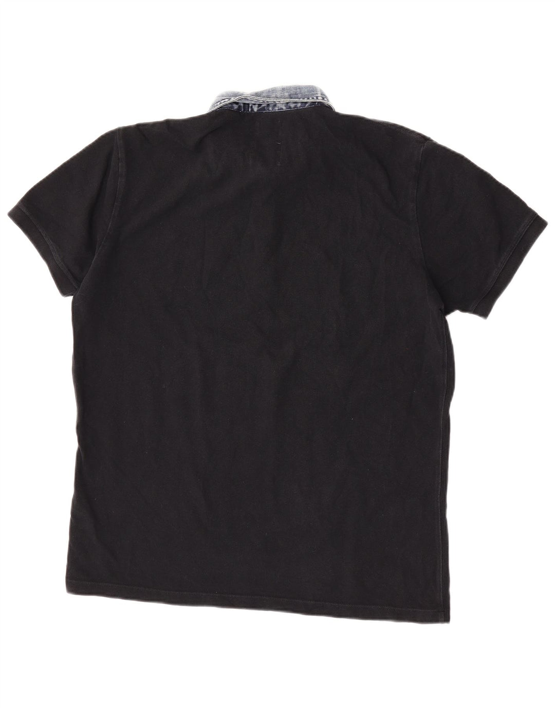 Polo da rugby da uomo Diesel 2XL in cotone nero