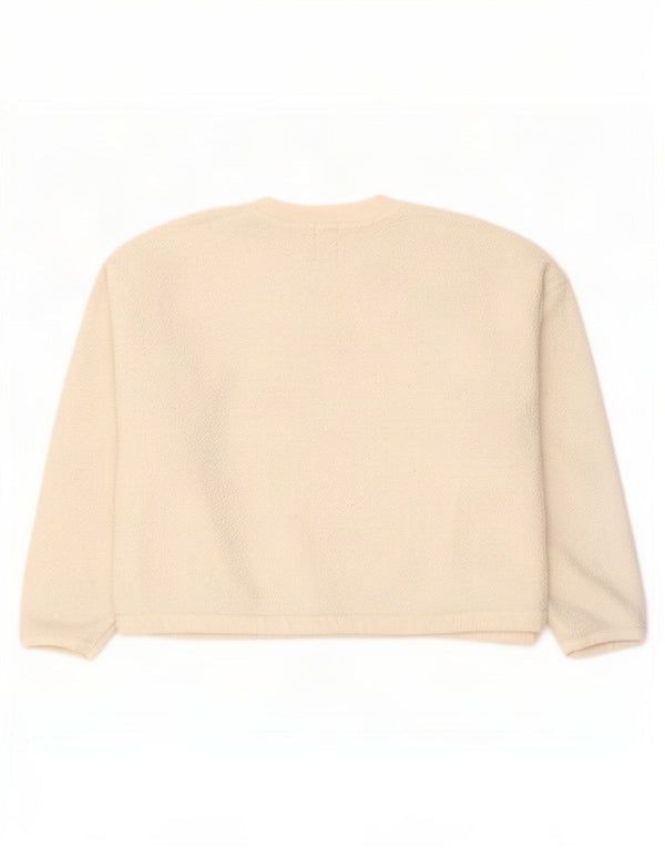 Maglione in pile da donna Gap UK 16 grande poliestere bianco sporco