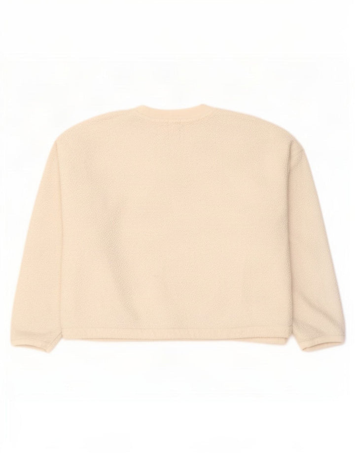 Maglione in pile da donna Gap UK 16 grande poliestere bianco sporco