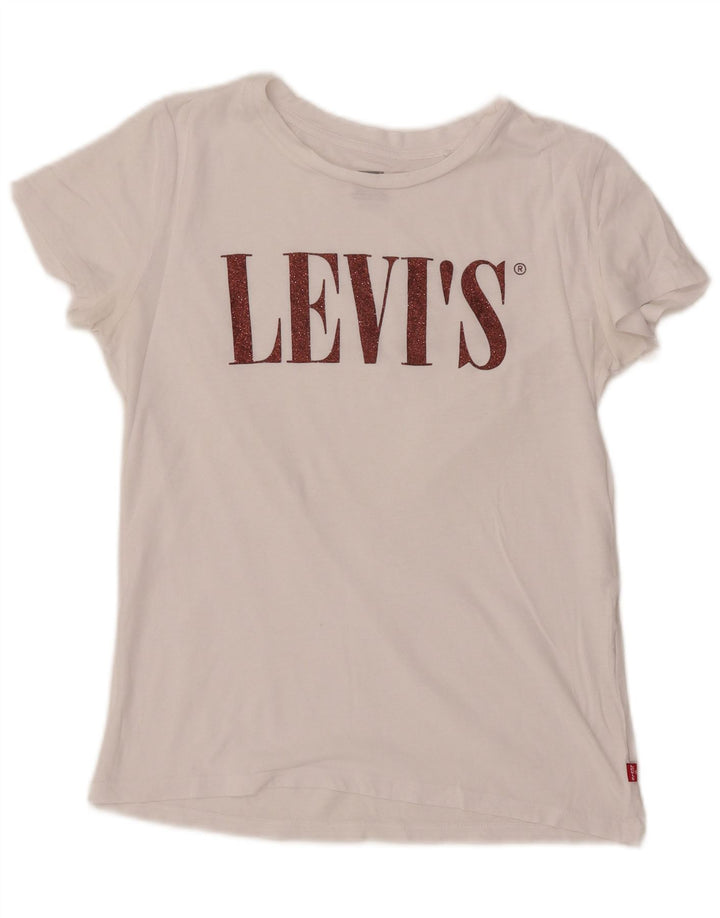 T-shirt grafica da donna LEVI'S Top UK 10 piccola bianca