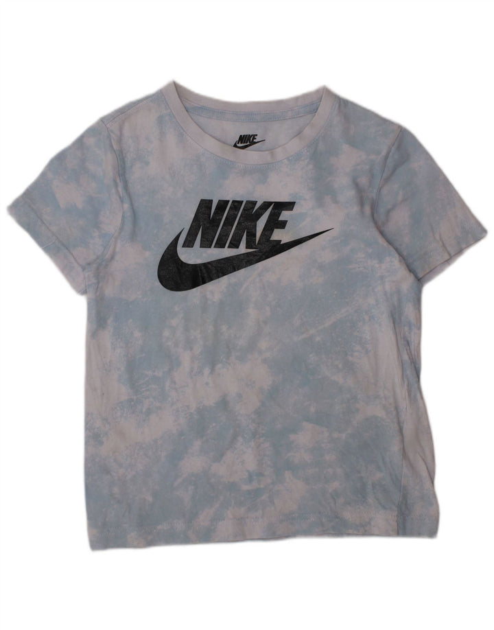 T-shirt grafica NIKE per ragazzi, 6-7 anni, grande, blu, tinta unita