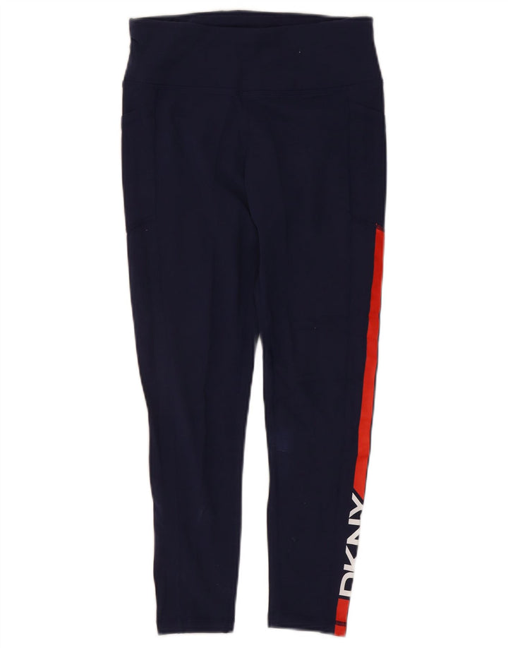 Leggings grafici da donna Dkny UK 8 Small Blu navy Colourblock