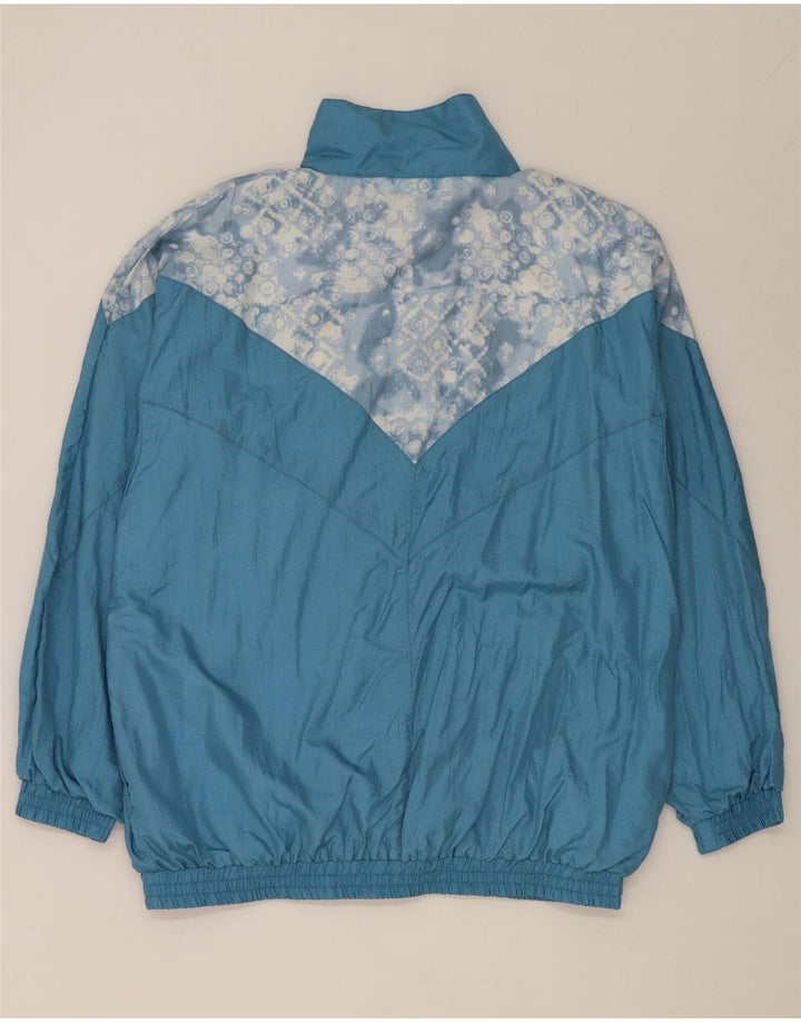 Tuta intera da uomo vintage grande nylon geometrico blu