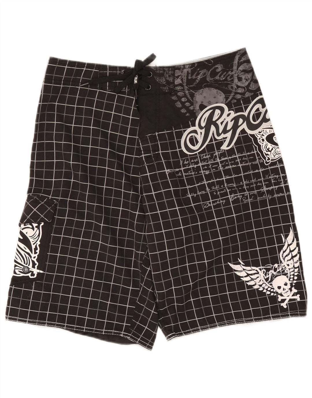 Pantaloncini da bagno grafici da uomo Rip Curl Poliestere medio a quadri neri
