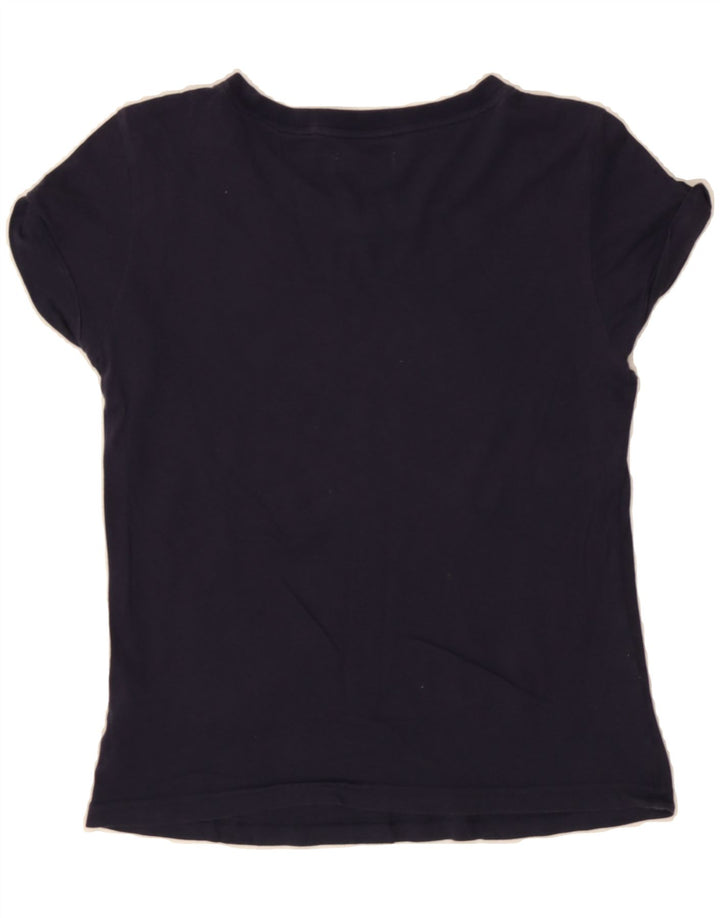 ADIDAS Womens Graphic T-Shirt Top EU 38 Medium Navy Blue Cotton Vintage Adidas and Second-Hand Adidas from Messina Hembry 