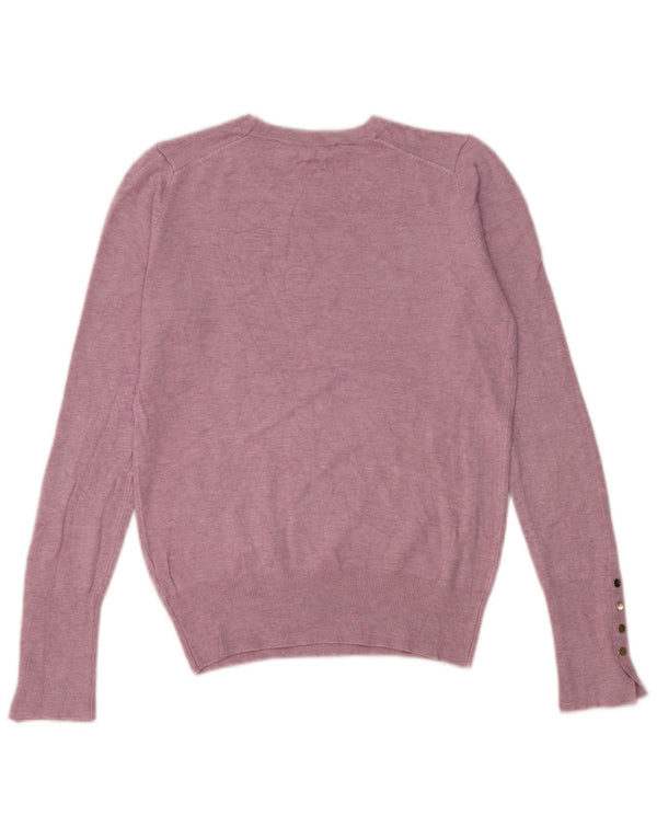 Maglione maglione girocollo da donna Zara UK 8 piccolo rosa
