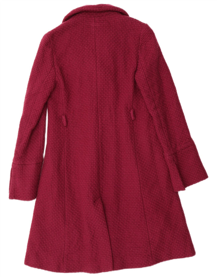 Cappotto doppiopetto vintage da donna IT 44 medio in lana bordeaux