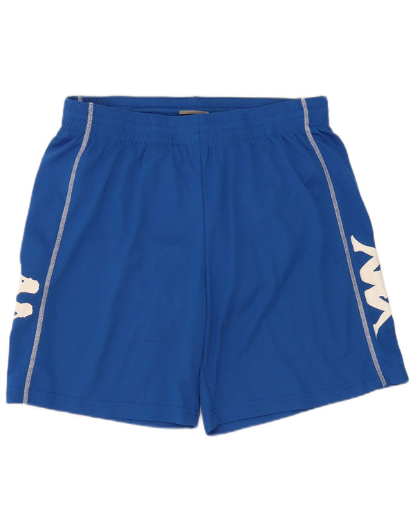 Kappa Mens Graphic Sport Shorts Large Blue Polyester