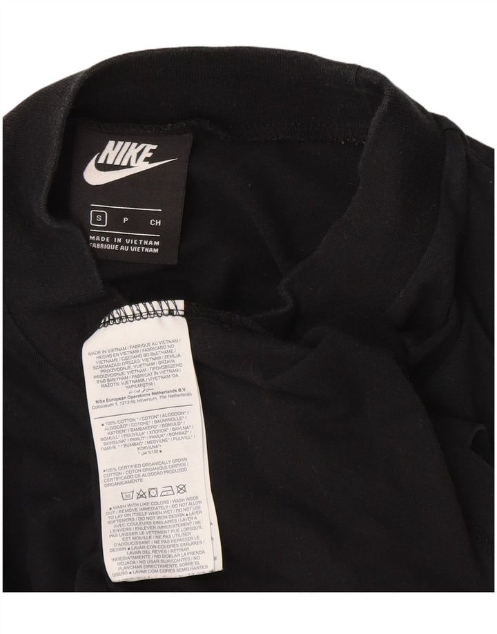 Top Nike da donna a manica lunga UK 10 Small in cotone nero