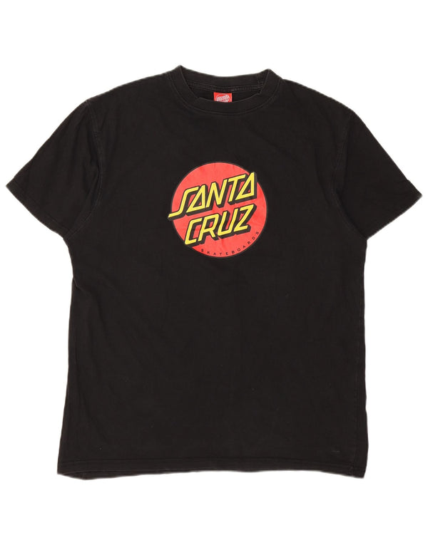 Santa Cruz Mens Graphic T-Shirt Top Medium Black Cotton