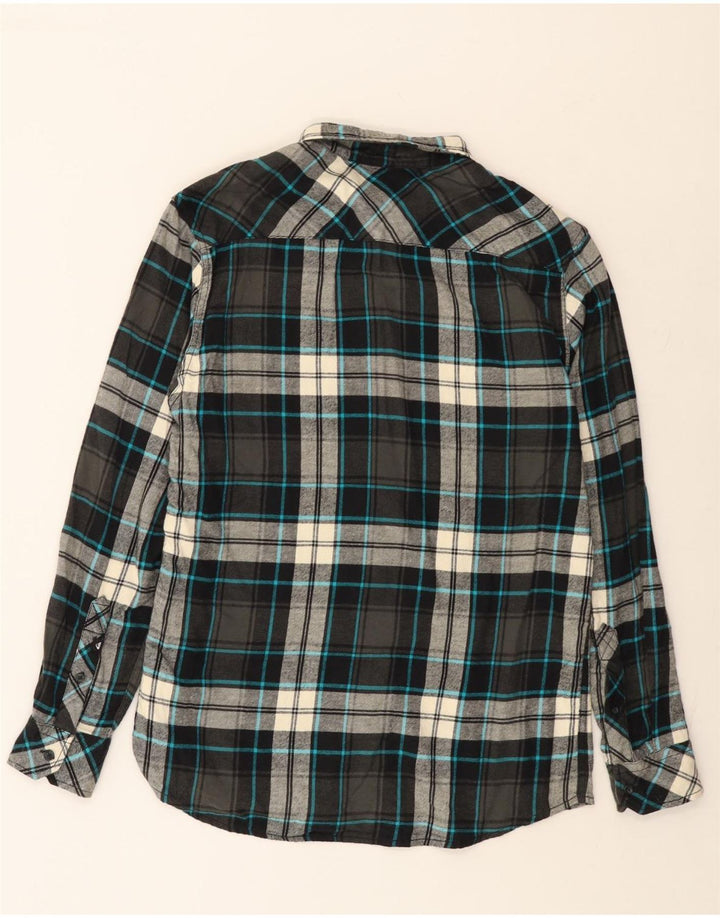 Camicia Quiksilver da uomo in flanella vestibilità regolare in cotone scozzese grigio medio