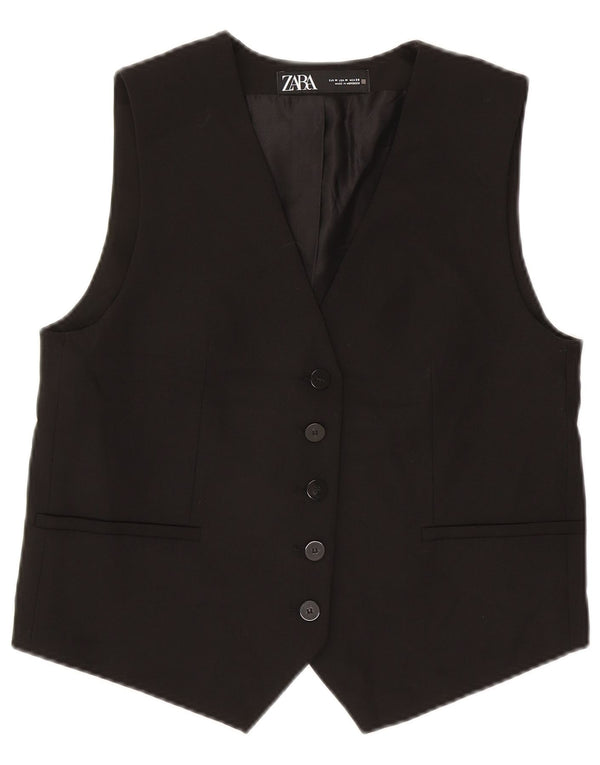 Gilet corto da donna Zara UK 14 poliestere nero medio