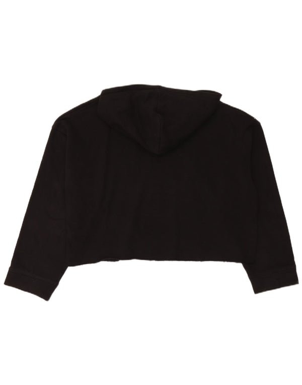 Maglione con cappuccio grafico Zara da donna Manhattan Crop Graphic UK 14 cotone nero medio