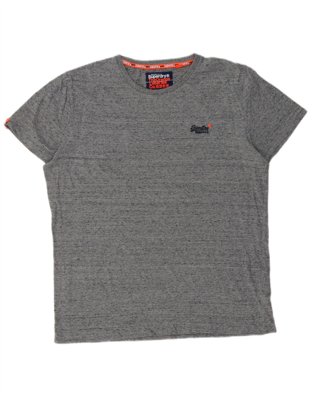 T-shirt da uomo SUPERDRY Top 2XL cotone chiazzato grigio